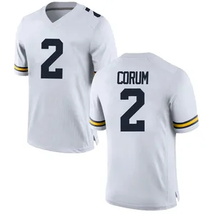 Blake Corum Michigan Wolverines Youth Replica Brand Jordan Football College Jersey - White