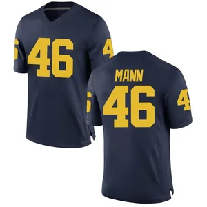 Brandon Mann Michigan Wolverines Youth Game Brand Jordan Football College Jersey - Navy