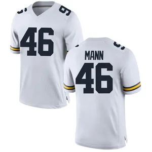 Brandon Mann Michigan Wolverines Youth Replica Brand Jordan Football College Jersey - White