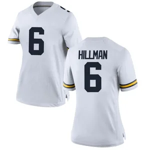 Brandyn Hillman Michigan Wolverines Women's Replica Brand Jordan Football College Jersey - White