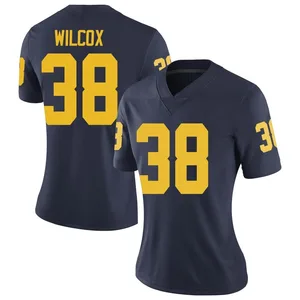Bryce Wilcox Michigan Wolverines Women's Limited Brand Jordan Football College Jersey - Navy