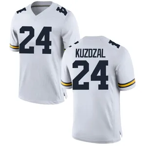 Bryson Kuzdzal Michigan Wolverines Men's Replica Brand Jordan Football College Jersey - White