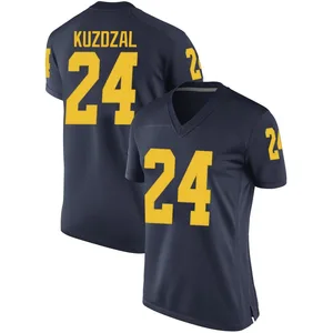 Bryson Kuzdzal Michigan Wolverines Women's Replica Brand Jordan Football College Jersey - Navy