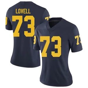 Charlie Lovell Michigan Wolverines Women's Limited Brand Jordan Football College Jersey - Navy