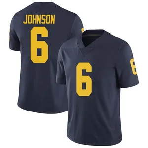 Cornelius Johnson Michigan Wolverines Men's Limited Brand Jordan Football College Jersey - Navy