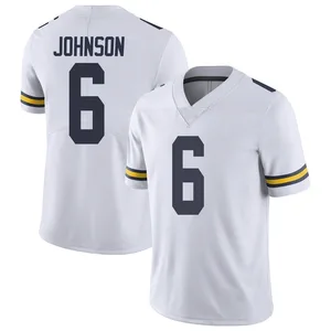 Cornelius Johnson Michigan Wolverines Men's Limited Brand Jordan Football College Jersey - White
