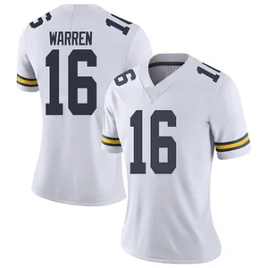 Davis Warren Michigan Wolverines Women's Limited Brand Jordan Football College Jersey - White