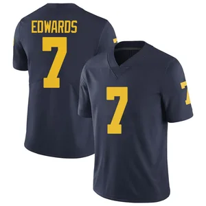 Donovan Edwards Michigan Wolverines Men's Limited Brand Jordan Football College Jersey - Navy