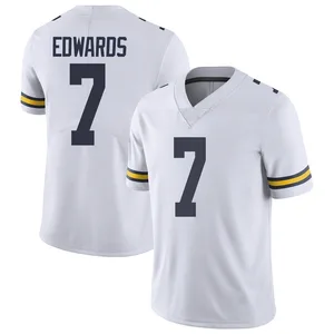 Donovan Edwards Michigan Wolverines Men's Limited Brand Jordan Football College Jersey - White