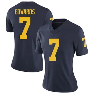 Donovan Edwards Michigan Wolverines Women's Limited Brand Jordan Football College Jersey - Navy
