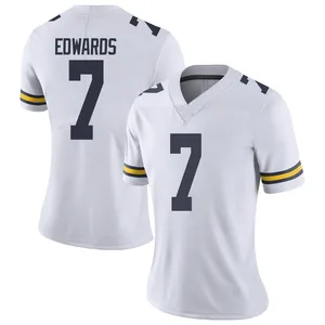 Donovan Edwards Michigan Wolverines Women's Limited Brand Jordan Football College Jersey - White