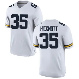 Drew Hickmott Michigan Wolverines Men's Replica Brand Jordan Football College Jersey - White
