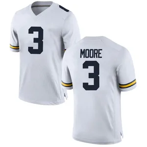 Fredrick Moore Michigan Wolverines Youth Game Brand Jordan Football College Jersey - White