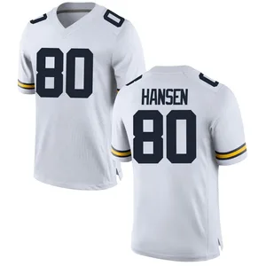 Hogan Hansen Michigan Wolverines Youth Replica Brand Jordan Football College Jersey - White