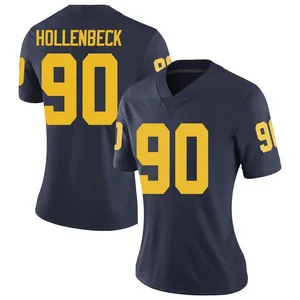 Hudson Hollenbeck Michigan Wolverines Women's Limited Brand Jordan Football College Jersey - Navy