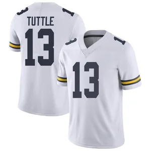 Jack Tuttle Michigan Wolverines Men's Limited Brand Jordan Football College Jersey - White