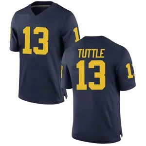 Jack Tuttle Michigan Wolverines Men's Replica Brand Jordan Football College Jersey - Navy