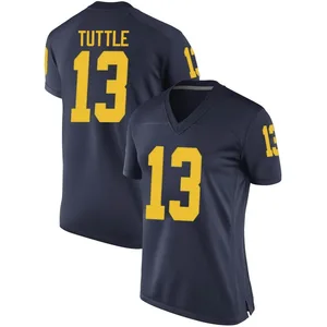 Jack Tuttle Michigan Wolverines Women's Game Brand Jordan Football College Jersey - Navy