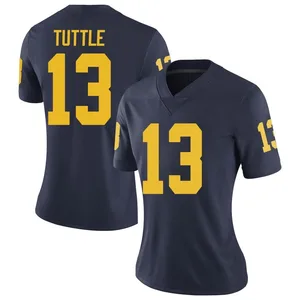 Jack Tuttle Michigan Wolverines Women's Limited Brand Jordan Football College Jersey - Navy