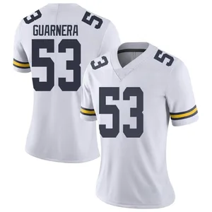 Jake Guarnera Michigan Wolverines Women's Limited Brand Jordan Football College Jersey - White