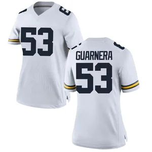 Jake Guarnera Michigan Wolverines Women's Replica Brand Jordan Football College Jersey - White