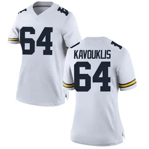 James Kavouklis Michigan Wolverines Women's Game Brand Jordan Football College Jersey - White
