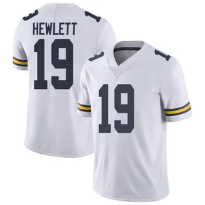 Jason Hewlett Michigan Wolverines Men's Limited Brand Jordan Football College Jersey - White
