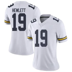 Jason Hewlett Michigan Wolverines Women's Limited Brand Jordan Football College Jersey - White