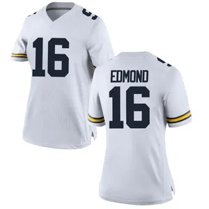 Jo'Ziah Edmond Michigan Wolverines Women's Game Brand Jordan Football College Jersey - White