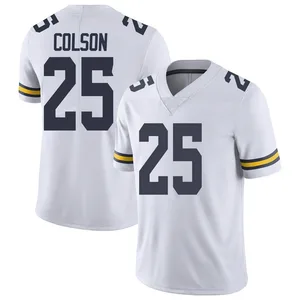 Junior Colson Michigan Wolverines Youth Limited Football College Jersey - White