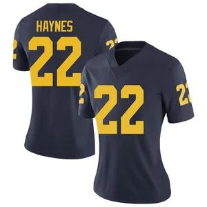 Justice Haynes Michigan Wolverines Women's Limited Brand Jordan Football College Jersey - Navy