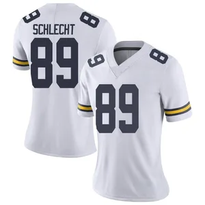 Kaleb Schlecht Michigan Wolverines Women's Limited Brand Jordan Football College Jersey - White