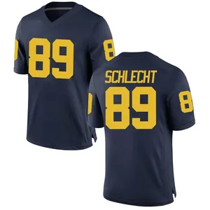 Kaleb Schlecht Michigan Wolverines Youth Game Brand Jordan Football College Jersey - Navy