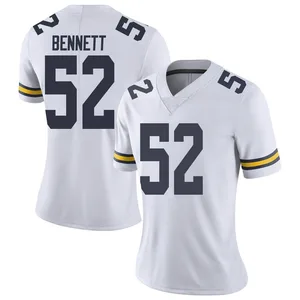 Kechaun Bennett Michigan Wolverines Women's Limited Brand Jordan Football College Jersey - White