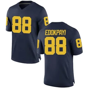Lugard Edokpayi Michigan Wolverines Men's Game Brand Jordan Football College Jersey - Navy