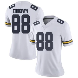 Lugard Edokpayi Michigan Wolverines Women's Limited Brand Jordan Football College Jersey - White