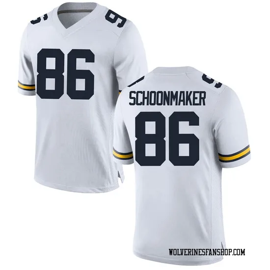 Luke Schoonmaker Michigan Wolverines Men's Game Brand Jordan Football College Jersey - White