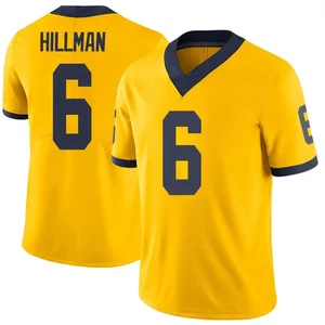 Men's Brandyn Hillman Michigan Wolverines Men's Limited Brand Jordan Maize Football College Jersey