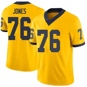 Men's Connor Jones Michigan Wolverines Men's Limited Brand Jordan Maize Football College Jersey