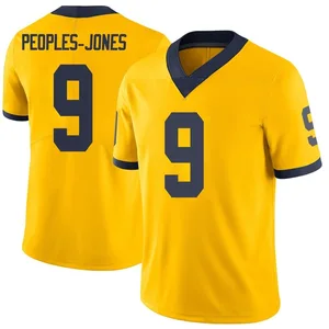 Men's Donovan Peoples-Jones Michigan Wolverines Men's Limited Maize Football College Jersey
