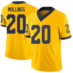 Men's Kalel Mullings Michigan Wolverines Men's Limited Maize Football College Jersey