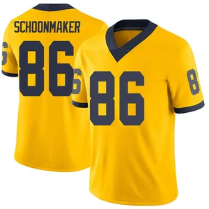Men's Luke Schoonmaker Michigan Wolverines Men's Limited Maize Football College Jersey