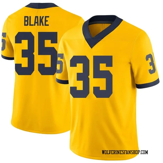 Men's Stuart Blake Michigan Wolverines Men's Limited Brand Jordan Maize Football College Jersey