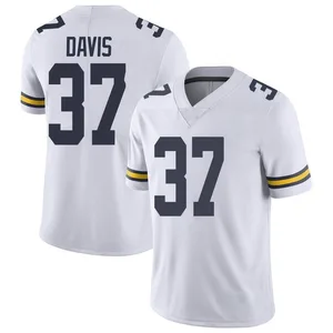 Micah Davis Michigan Wolverines Men's Limited Football College Jersey - White