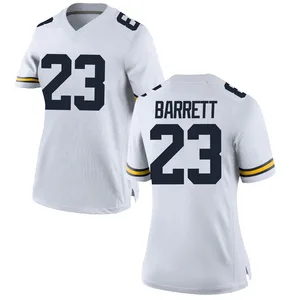 Michael Barrett Michigan Wolverines Women's Game Brand Jordan Football College Jersey - White