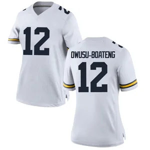 Nathaniel Owusu-Boateng Michigan Wolverines Women's Game Brand Jordan Football College Jersey - White