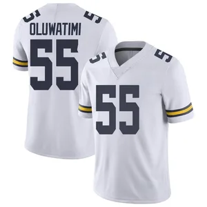 Olusegun Oluwatimi Michigan Wolverines Men's Limited Brand Jordan Football College Jersey - White