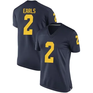 Shamari Earls Michigan Wolverines Women's Game Brand Jordan Football College Jersey - Navy