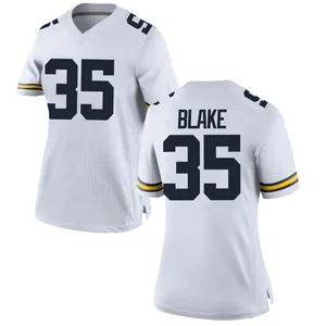 Stuart Blake Michigan Wolverines Women's Game Brand Jordan Football College Jersey - White