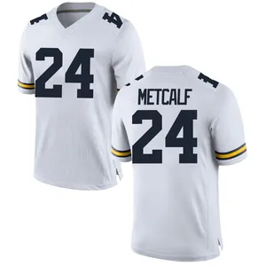 Tevis Metcalf Michigan Wolverines Men's Replica Brand Jordan Football College Jersey - White